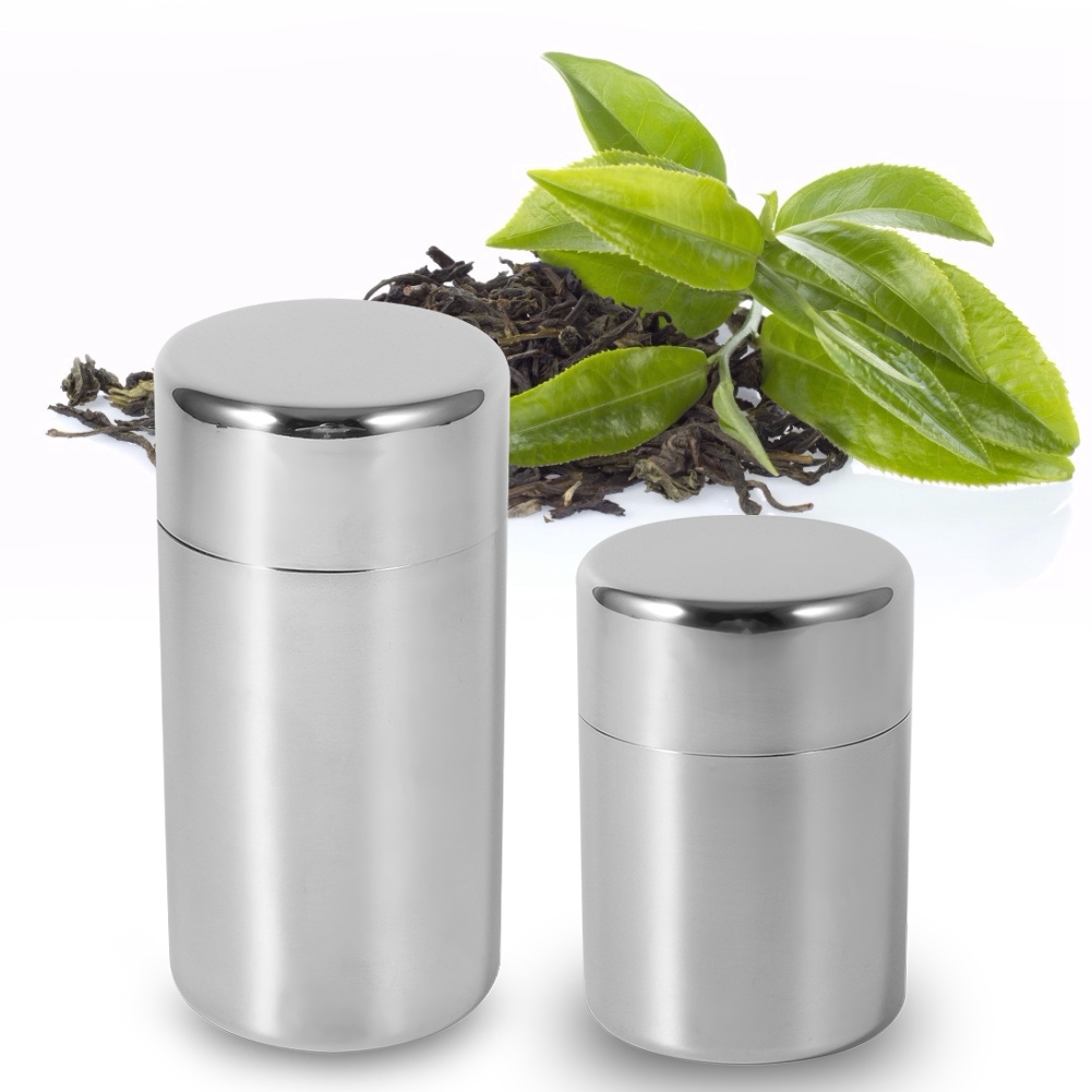 Canister Coffee Sugar Tea - Pojemniki ze stali nierdzewnej na herbatę,