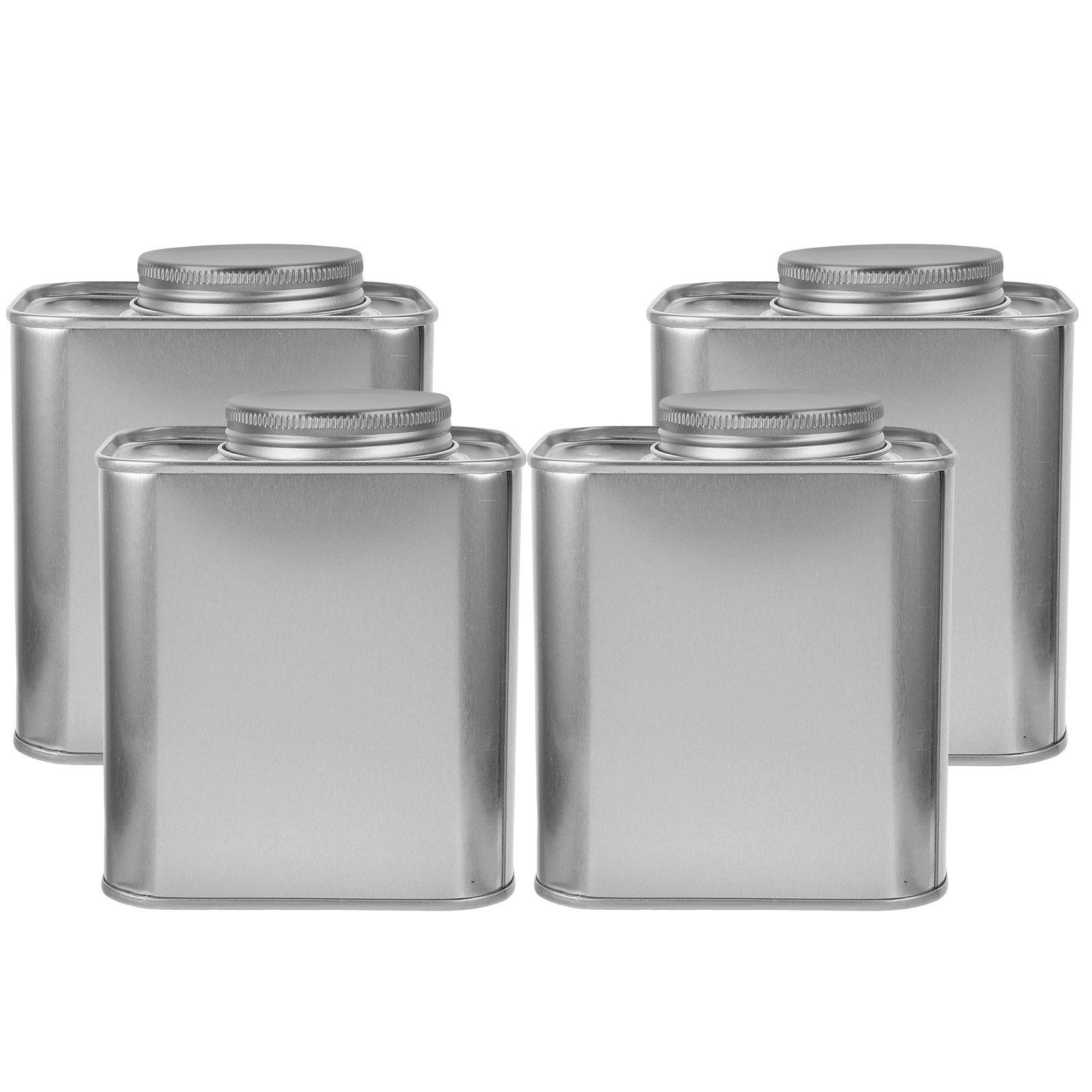 Canister Coffee Sugar Tea - 4 sztuki metalowych pojemników na herbatę,