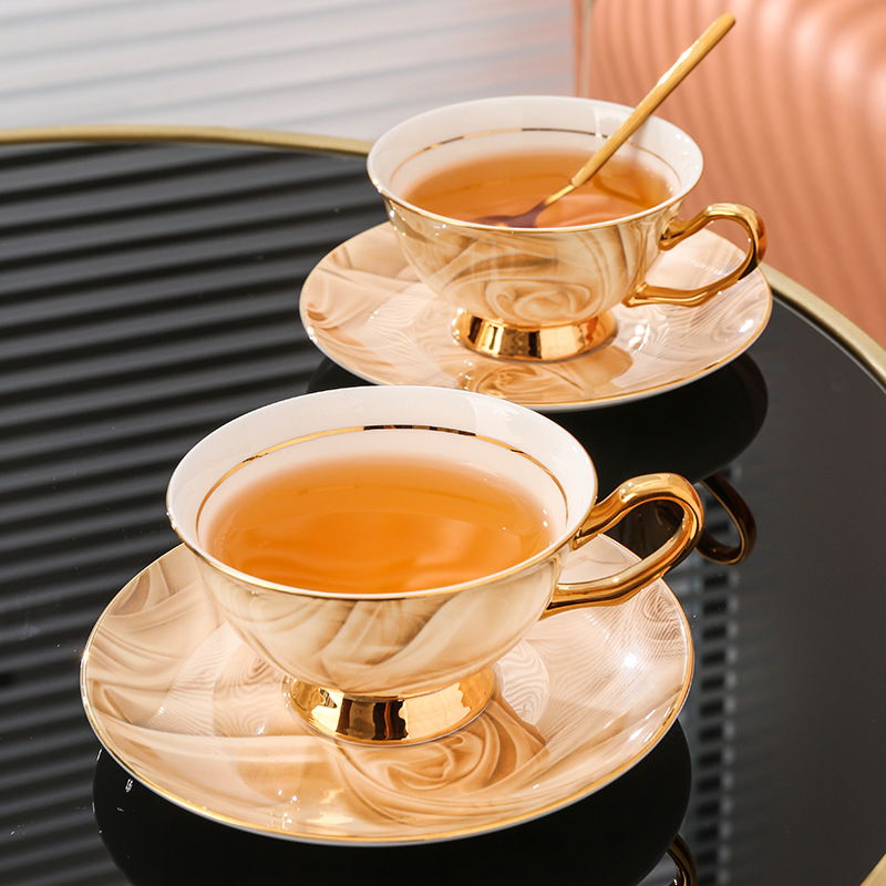 Coffee Tea Set - Wykwintny Zestaw Filiżanek i Spodków do