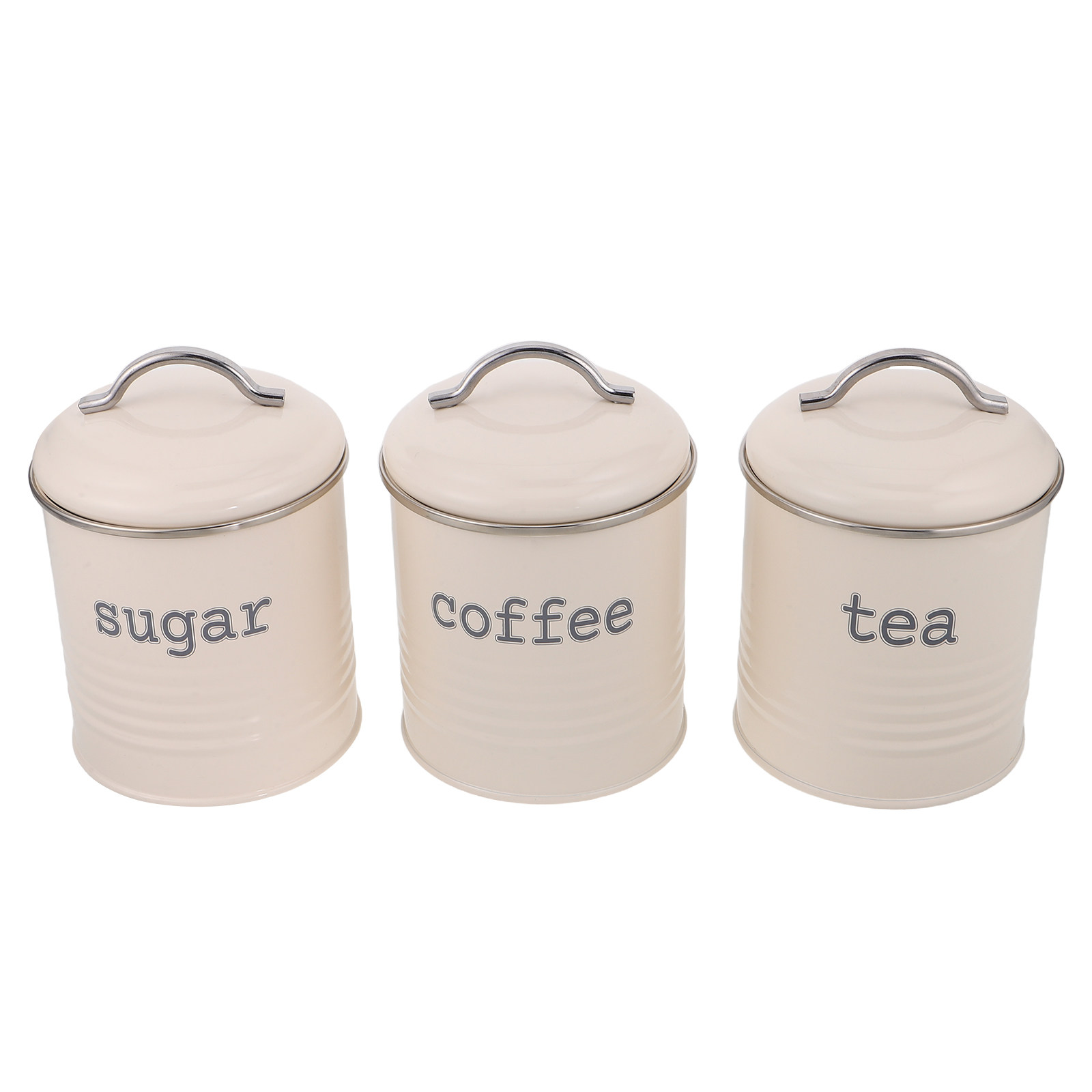 Canister Coffee Sugar Tea - 3-częściowy zestaw szczelnych pojemników na kawę,
