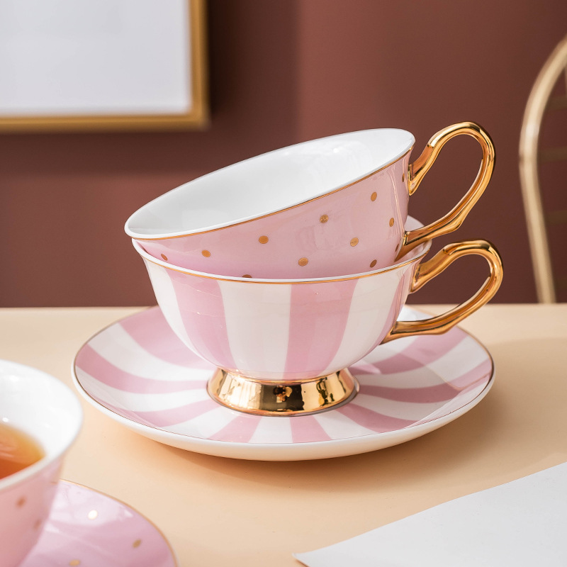 Ceramiczne różowe kubki do kaw – Coffee Tea Set recenzja i cena
