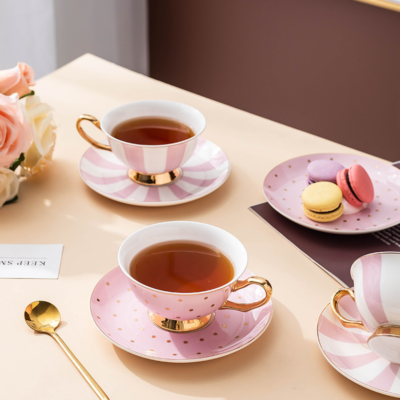 Ceramiczne różowe kubki do kaw – Coffee Tea Set recenzja i cena