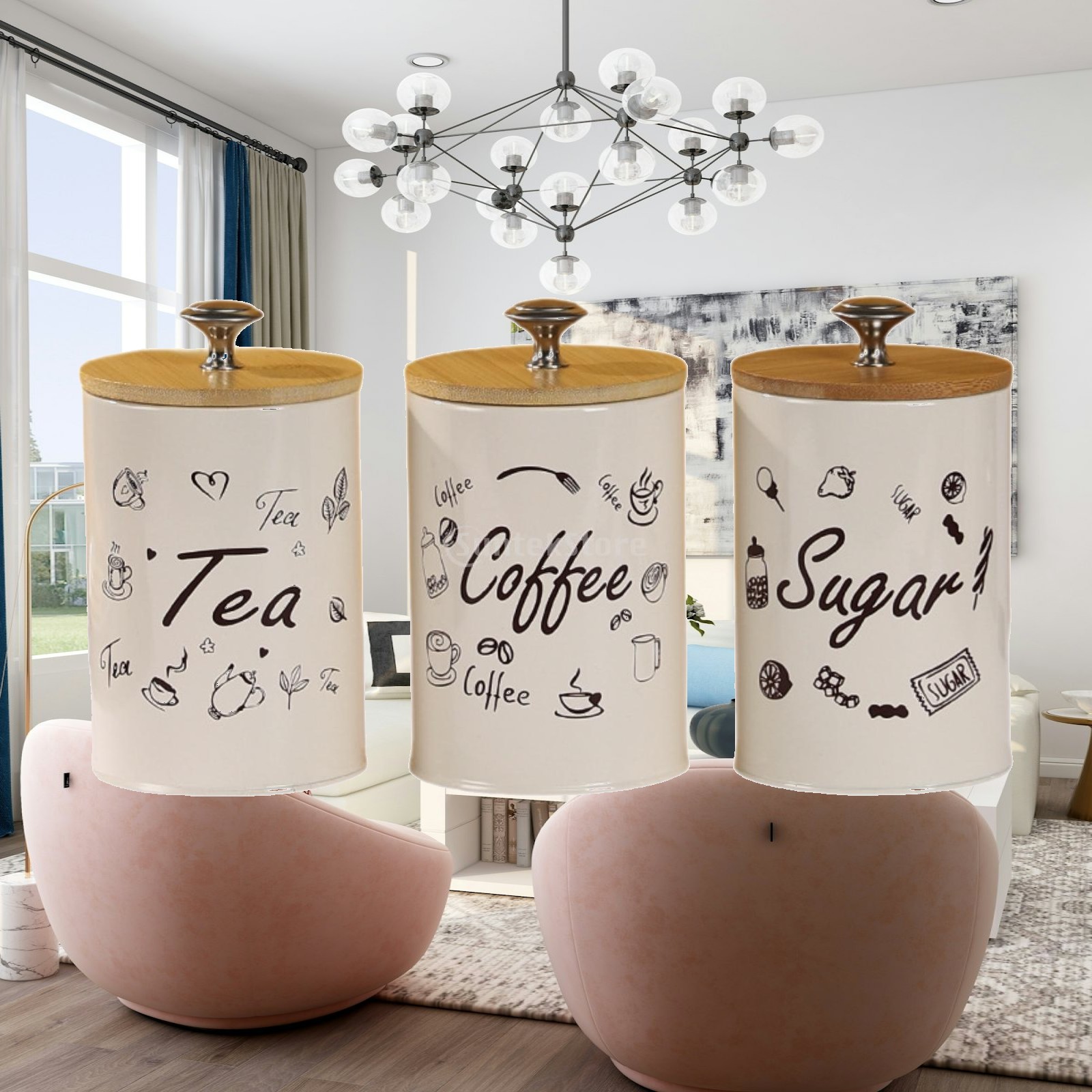 Zestaw pojemników na kawę, her – Canister Coffee Sugar Tea recenzja i cena
