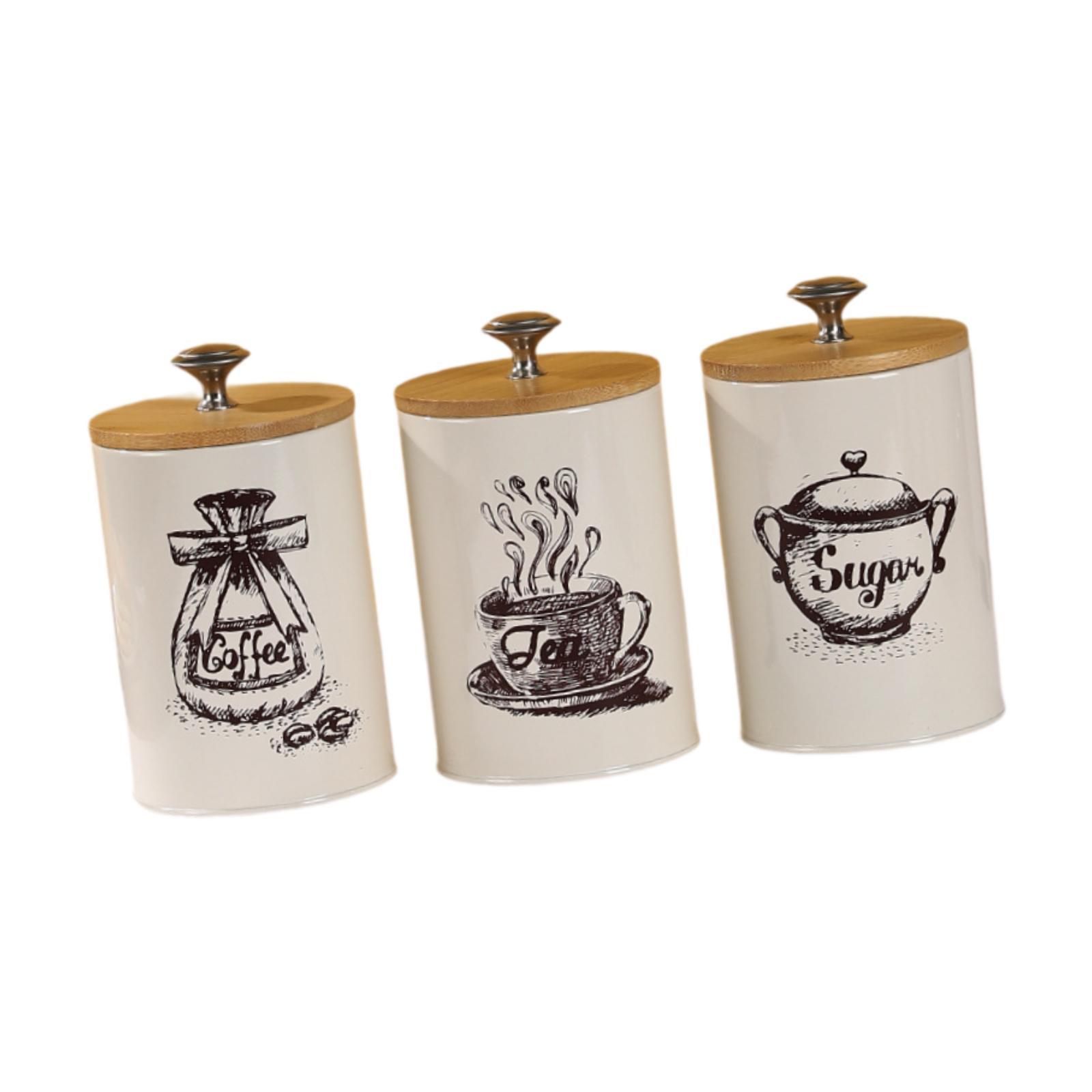 Zestaw pojemników na kawę, her – Canister Coffee Sugar Tea recenzja i cena