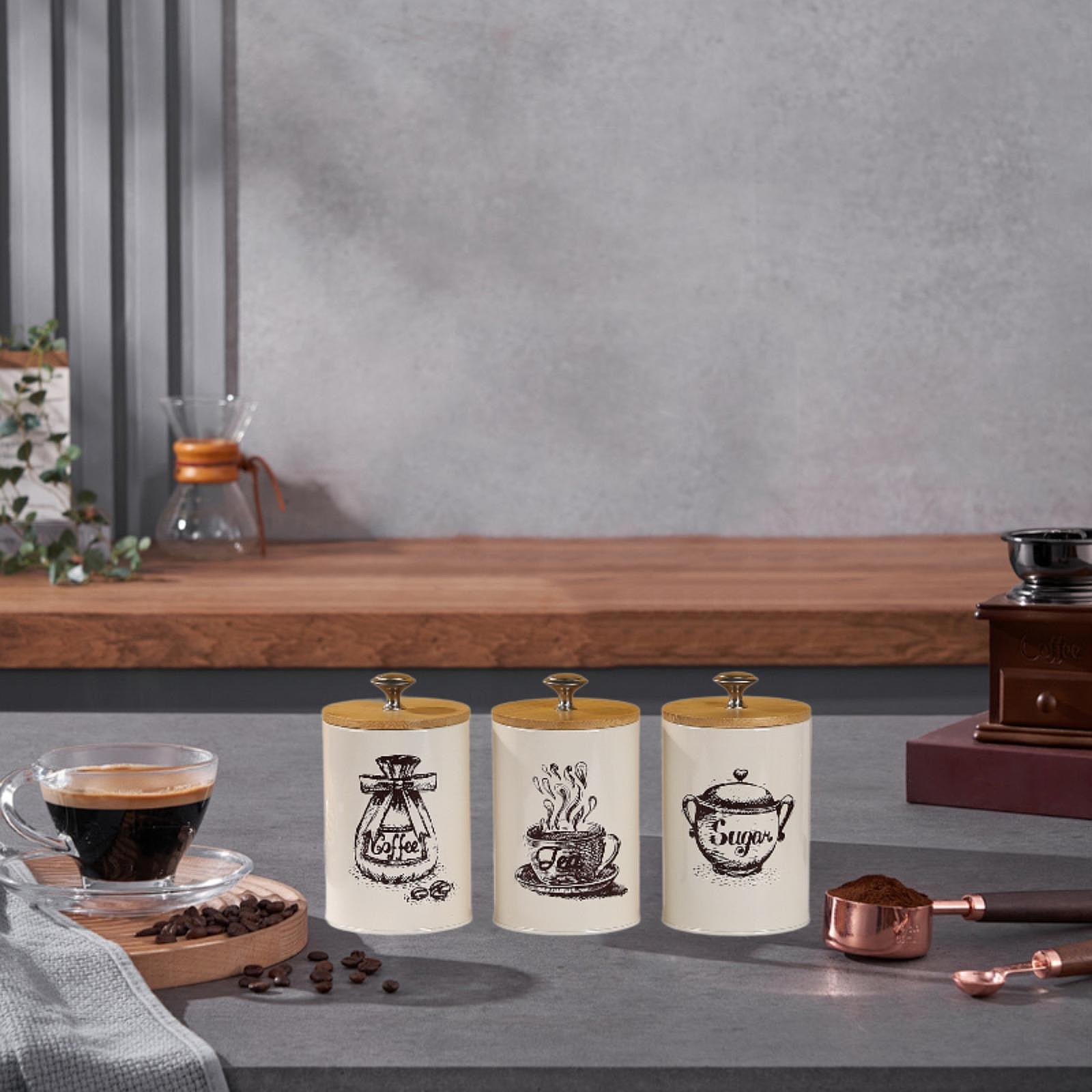 Zestaw pojemników na kawę, her – Canister Coffee Sugar Tea recenzja i cena