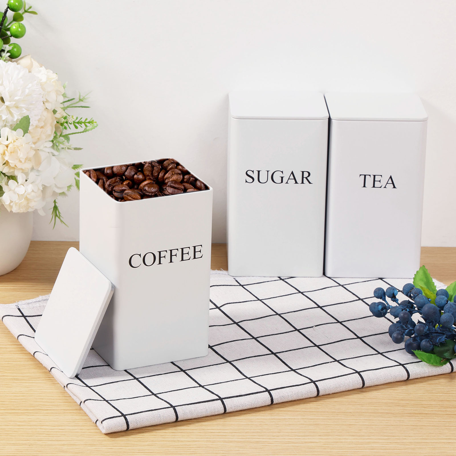 3 szt. Kanistry do przechowywa – Canister Coffee Sugar Tea recenzja i cena