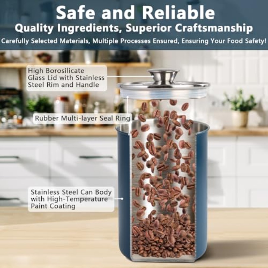 Zestaw pojemników na żywność z – Canister Coffee Sugar Tea recenzja i cena