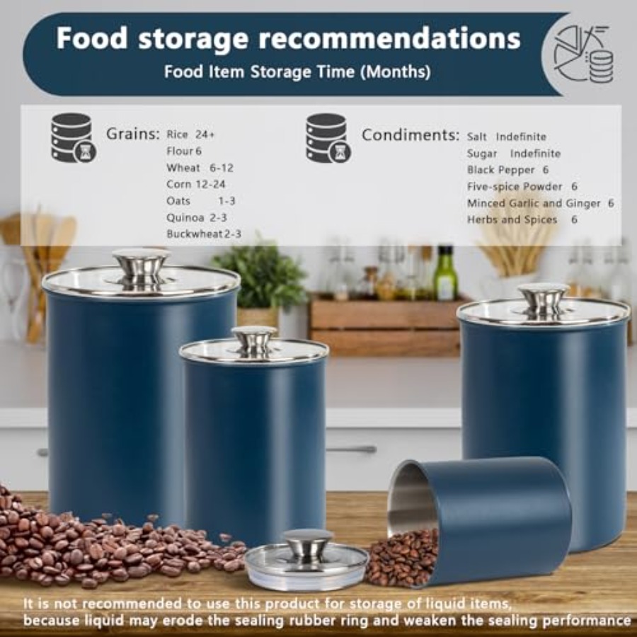 Zestaw pojemników na żywność z – Canister Coffee Sugar Tea recenzja i cena
