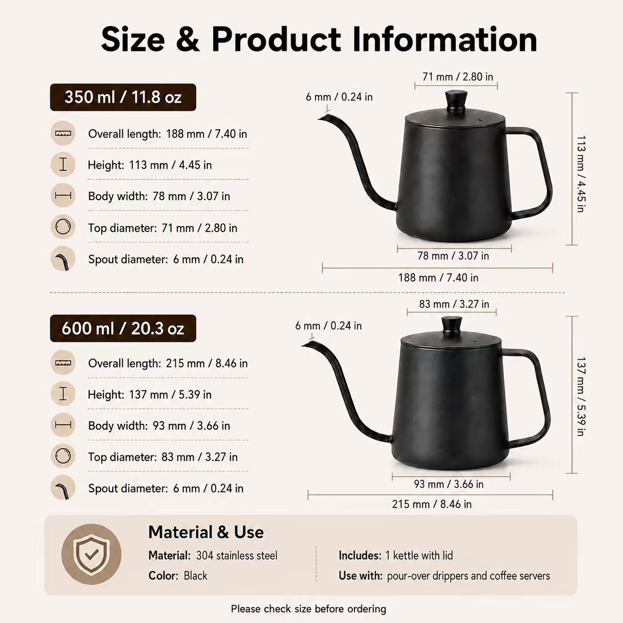 Czajnik do kawy ze stali nierd – Coffee Tea Pot recenzja i cena